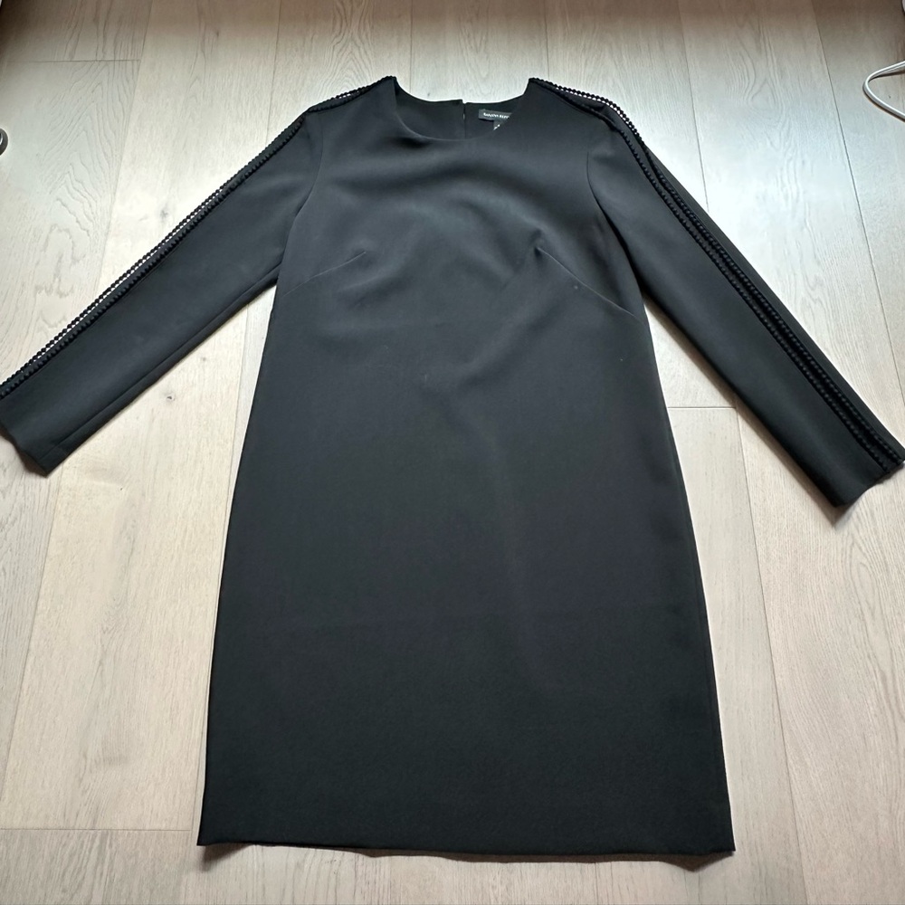 Banana Republic Black Cropped Sleeve straight dress